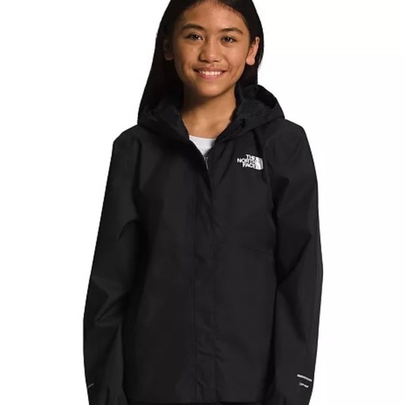 Like New! Kids [North Face] JacketBlack Rain Windbreaker Coat10-12 Medium